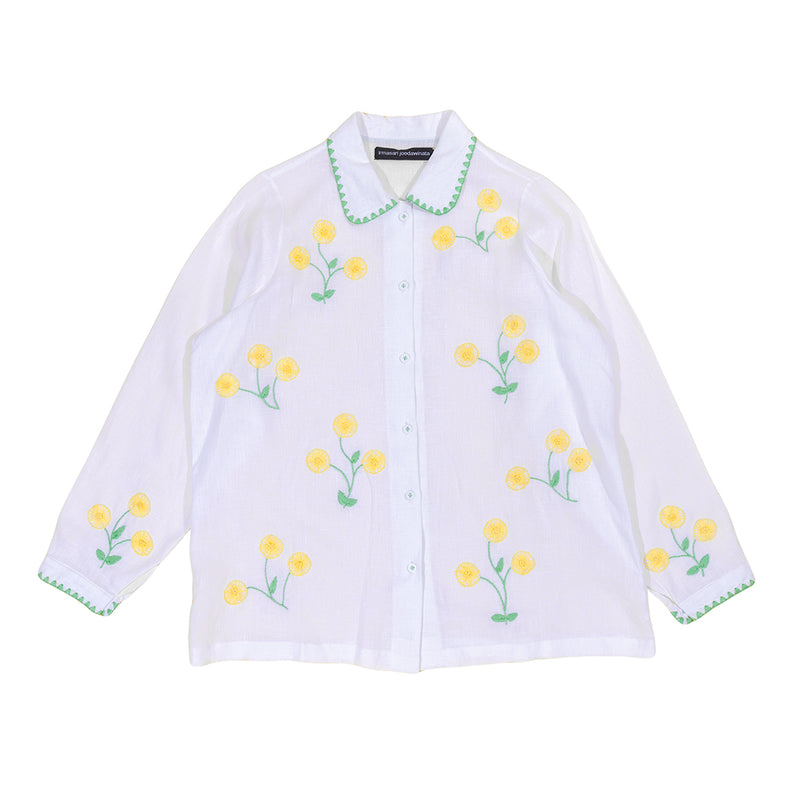 Du Jour Bloem White (Yellow On Mint) - Long