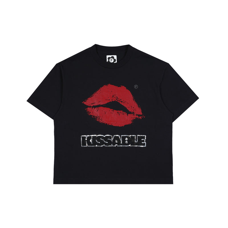 Kissable Tee - Black Red