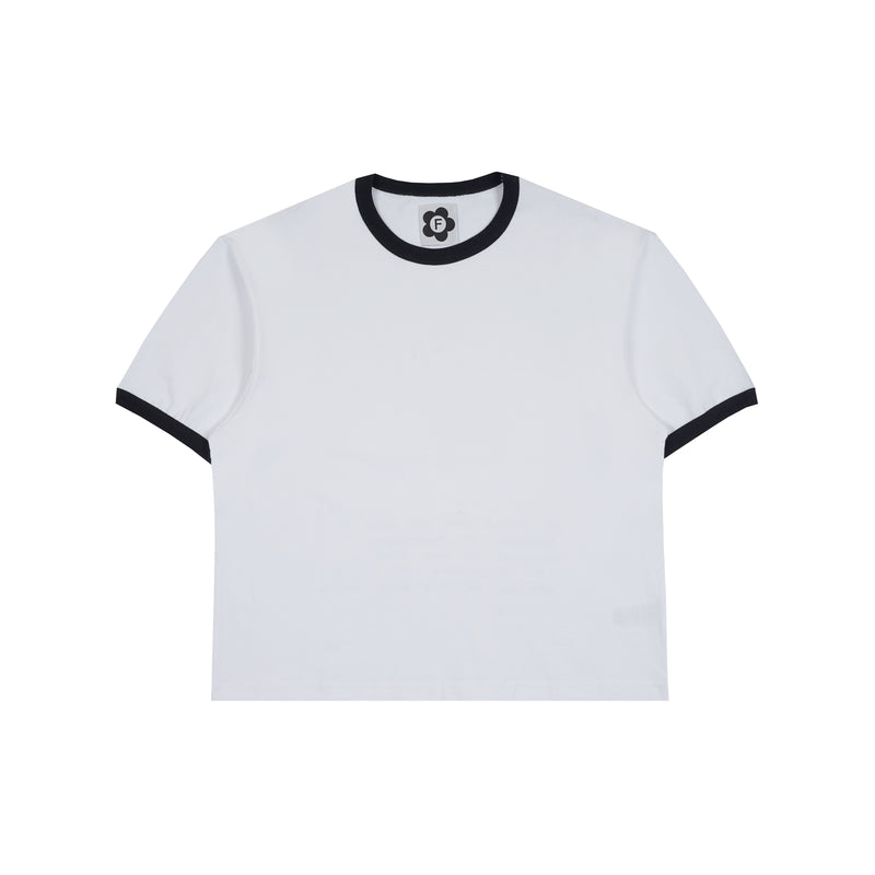 Ringer Tee - White