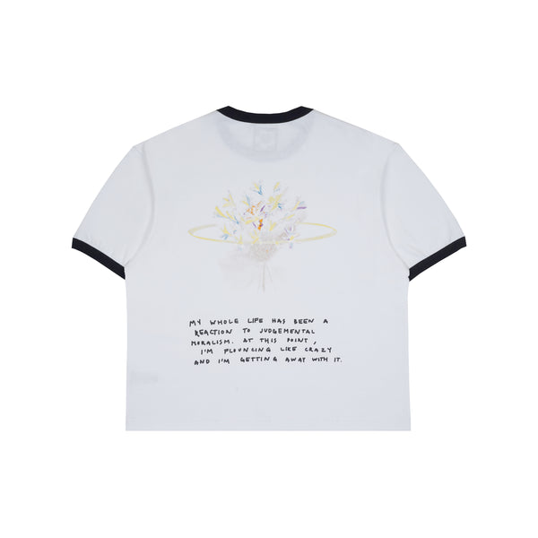 Ringer Tee - White