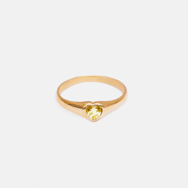 Eclair Ring In Yellow Citrine