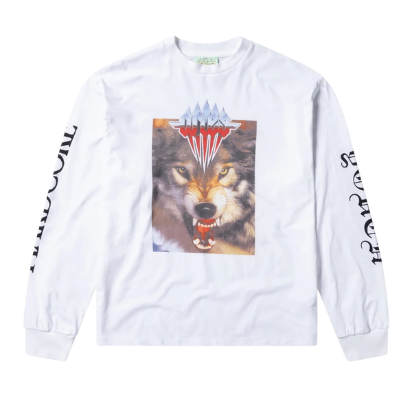 Wolf LS Tee White