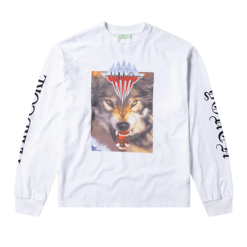 Wolf LS Tee White