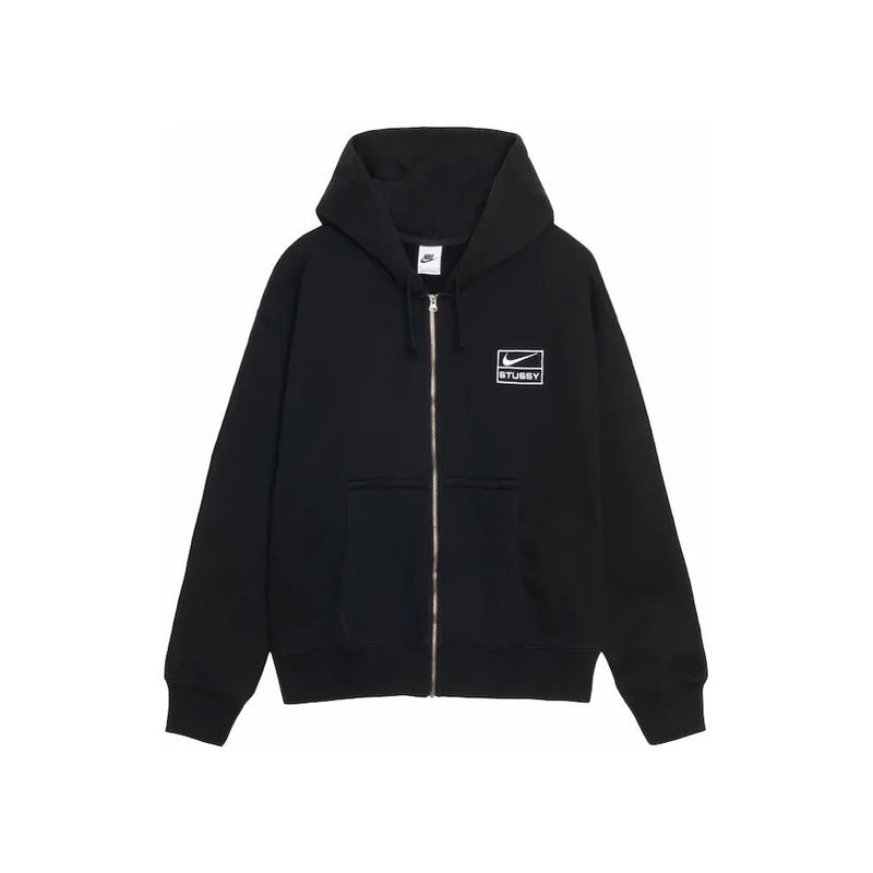 Nike x Stussy Stone Washed Fleece Zip Hoodie Black