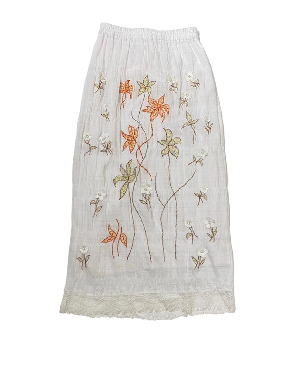 Sasmita Embroidery Skirt White