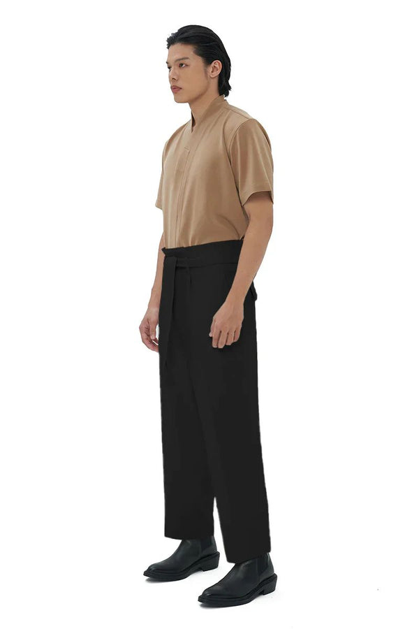 JS59 Black Waistbandless Pants