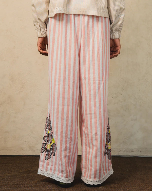 Pino Embroidery Pants Stripe