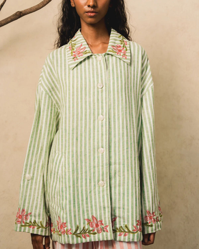 Barra Stripes Shirt Green