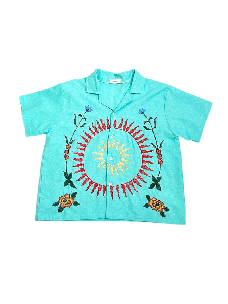 Sun Embroidery Turquoise