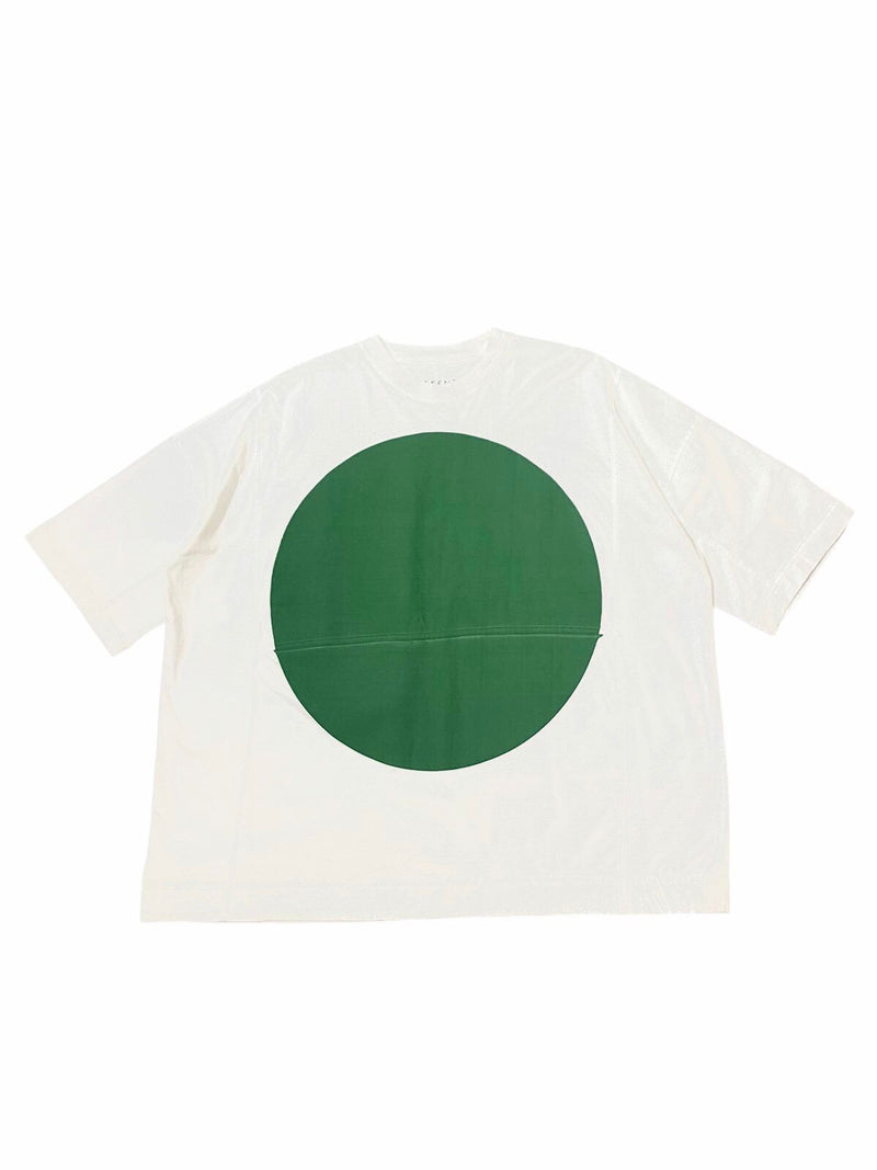 Weekend Tshirt - White Green Round