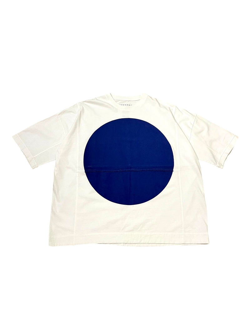 Weekend Tshirt - White Blue Round