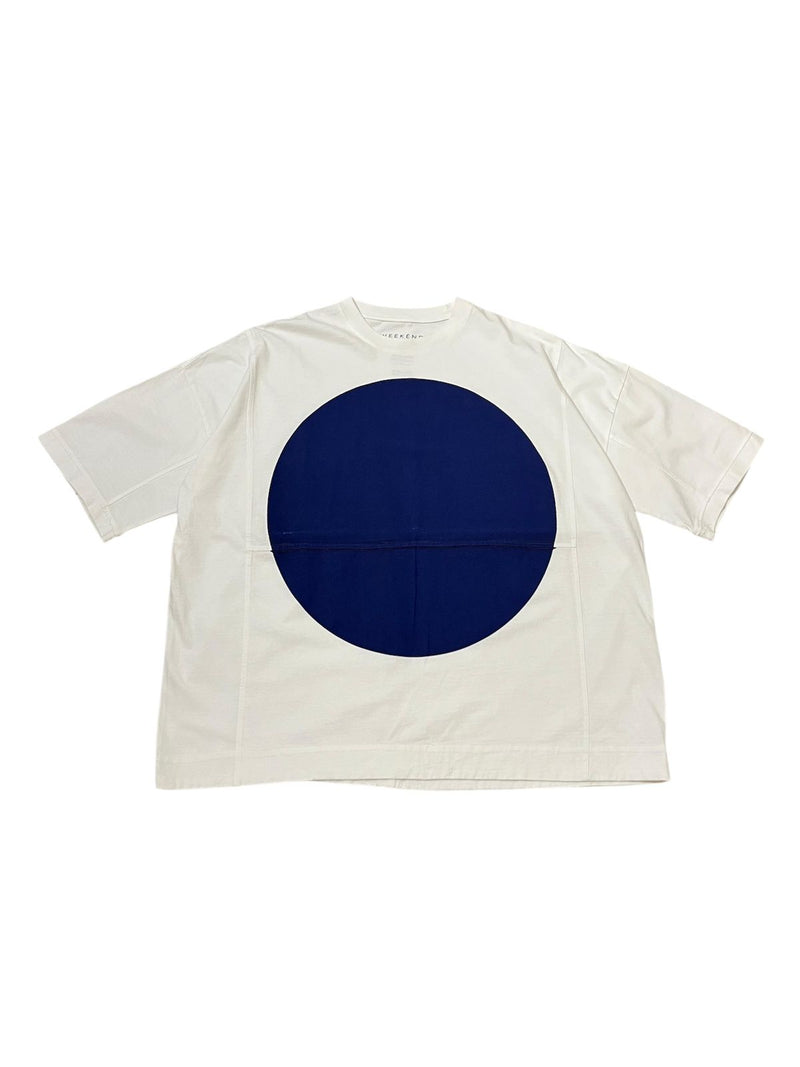 Weekend Tshirt - White Navy Round