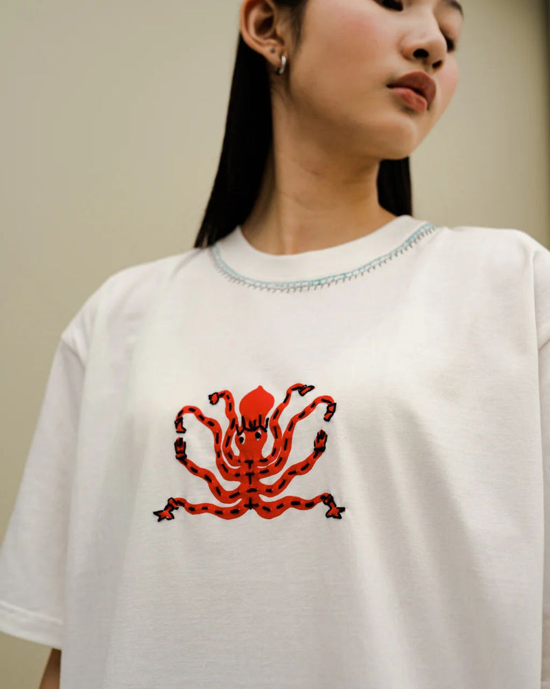 Inka Octo Regular Tee White