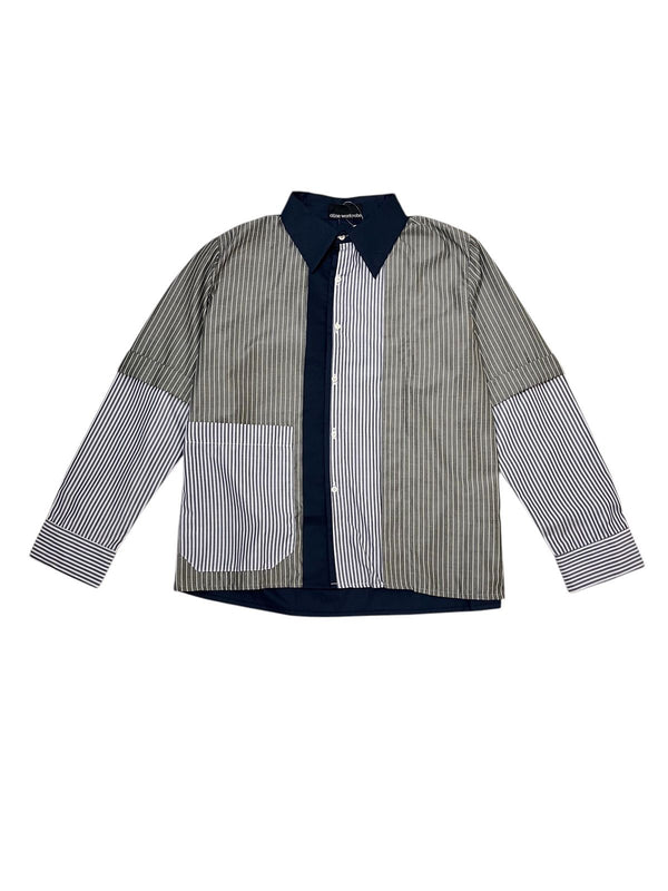 Brion Big Pocket Shirt Stripe Grey