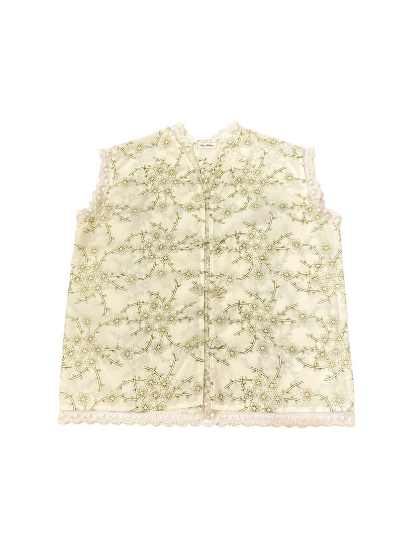 Lunar Embroidery Vest Green