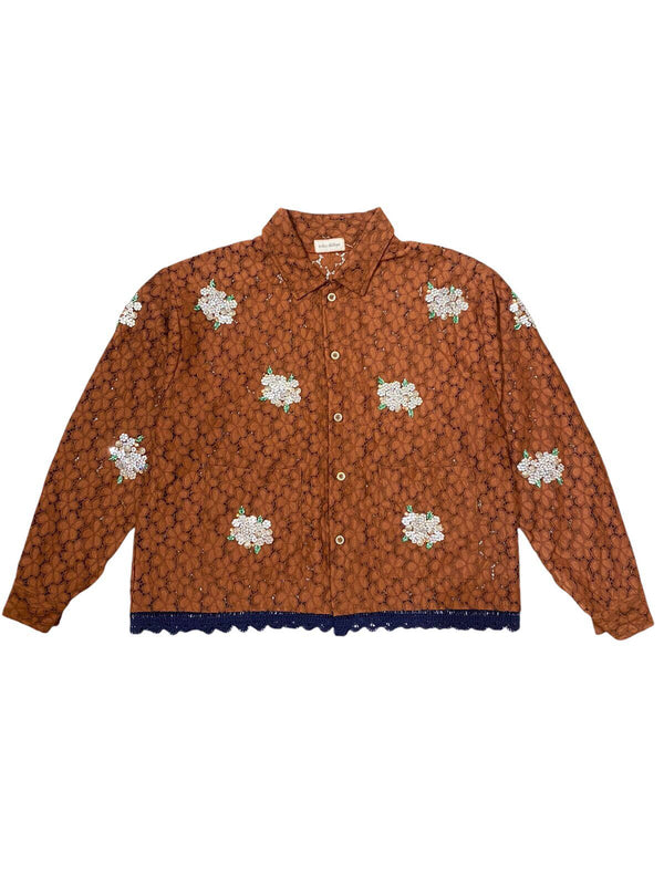 Tali Beaded Shirt-Jacket Brown